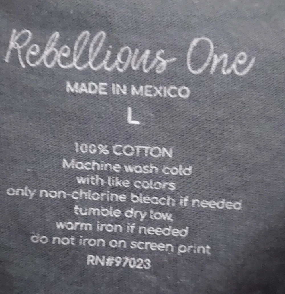 Rebellious One Graphic Tee with Floral Design - Picture 3 of 4